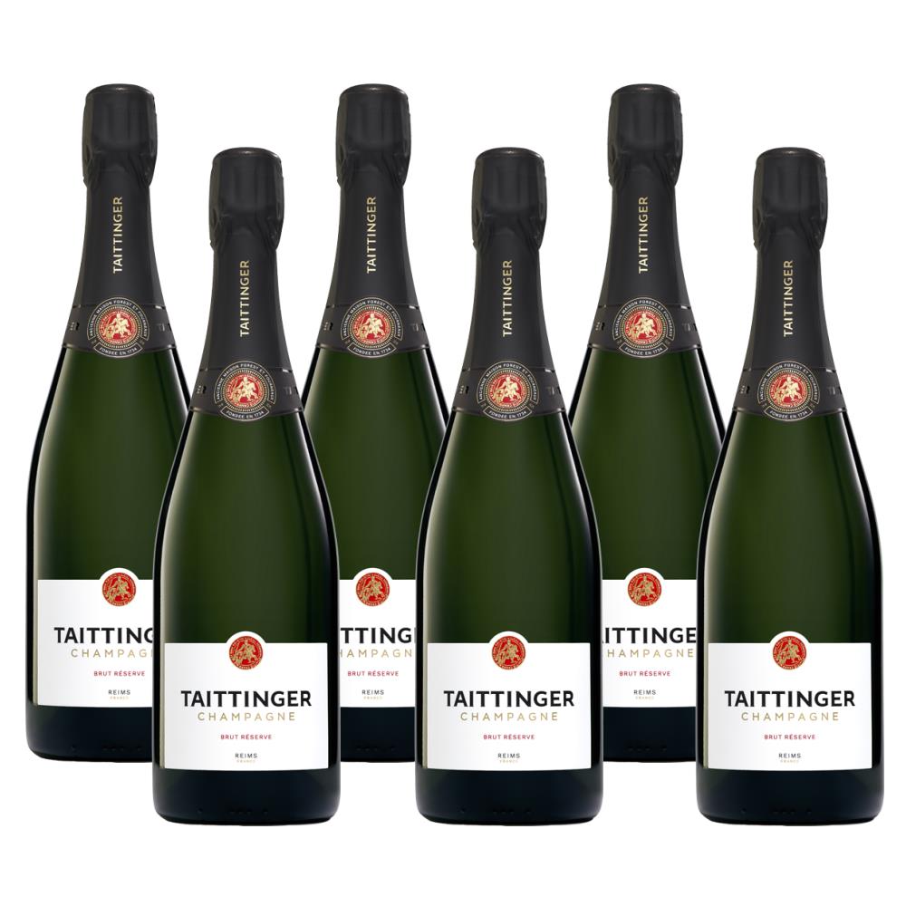 Crate of 6 Taittinger Brut Champagne 75cl